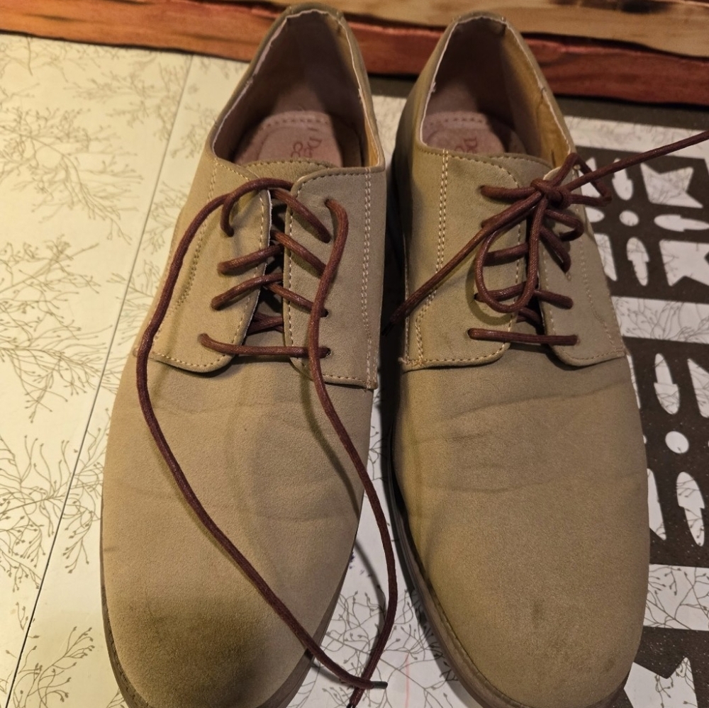 Dexter Comfort tan oxford shoes mens 11 vegan suede